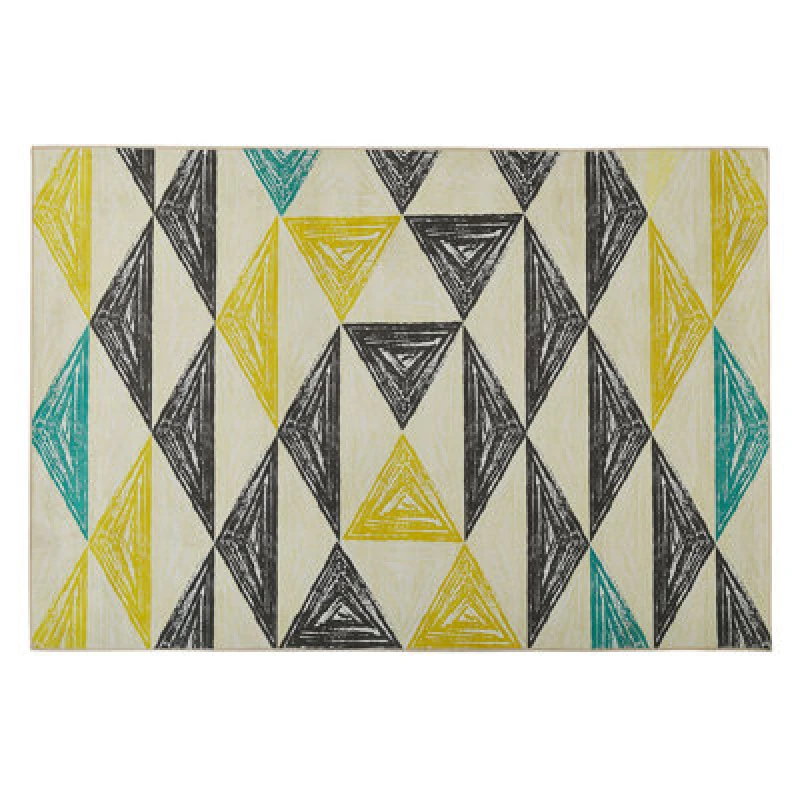Image of Beliani Modern Rug Kalen Grey 140 X 200 Cm
