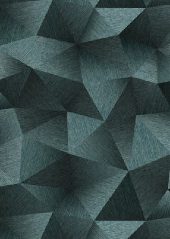 Image of Erismann 3D Diamond Geometric Textured Metallic Vinyl Wallpaper In Dark Teal