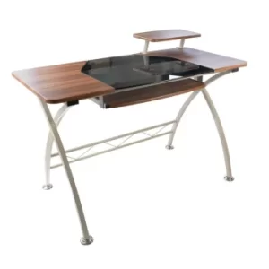 Image of CED-303-O 120cm Oak/Black Home Office Desk (CT-3321 F68)
