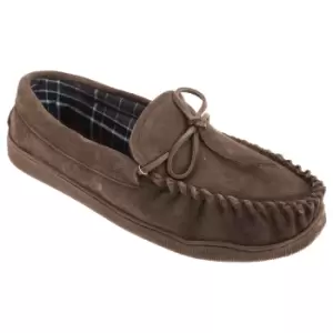 Sleepers Mens Adie Real Suede Moccasin Slippers (11 UK) (Brown)