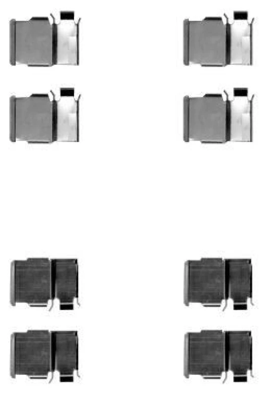 Image of HELLA Brake pad fitting kit HELLA 8DZ 355 204-421