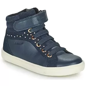 Image of Geox KATHE Girls Childrens Shoes (High-top Trainers) in Blue - Sizes 10 kid,11 kid,11.5 kid,12 kid,13 kid,1 kid,1.5 kid,2.5