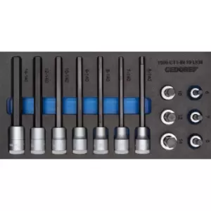 Image of Gedore Screwdriver bit socket set 1/2" in 1/3 CT module
