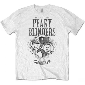 image of Peaky Blinders - Horse & Cart Mens X-Large T-Shirt - White