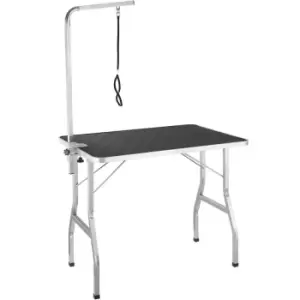 image of Tectake Dog Grooming Table with Arm - Silver