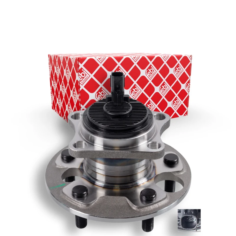 Image of FEBI BILSTEIN 31687 Wheel bearing kit Rear Axle Right, with wheel hub Wheel Bearing Kit (654)