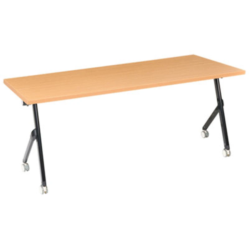 Image of Beliani Foldable Office Desk Bendi Brown 180 Cm 60 Cm