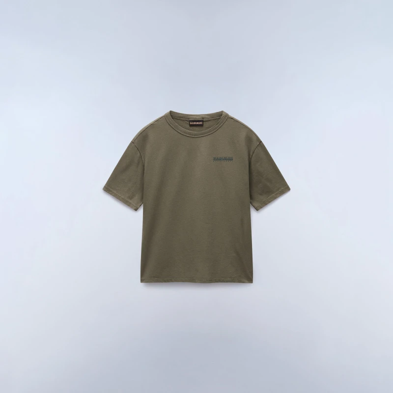 Image of Napapijri Back Print Tee Junior Tea Leaf G0A male 6Y