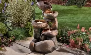 Image of Rock Pool Water Feature: Double Sided Rock Cascade