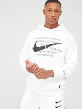 image of Nike Swoosh Overhead HoodIe - Stone, White, Size XL, Men