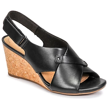 Image of Clarks MARGEE EVE womens Sandals in Black,6