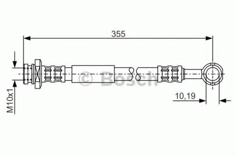 Image of RIDEX 83B0465 Brake Hose Front Axle Right Brake Hose (83)