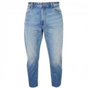 image of Abrand Crop Slim Jeans - Garage Blue