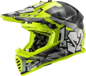 Image of LS2 MX437 Fast Evo Mini Crusher Black Yellow L