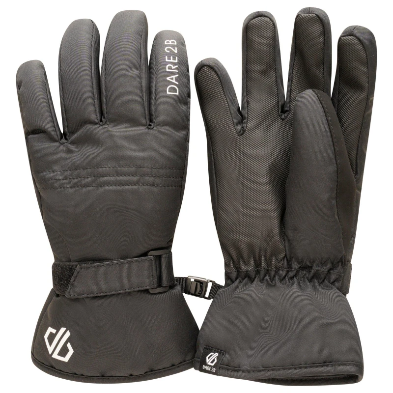 Image of Dare 2B Boys Zippy Waterproof Insulated Lined Winter Gloves 4-6 Years Black DKG316B-800-4