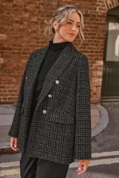 image of Metallic Boucle Blazer