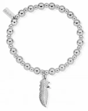 Image of ChloBo Sterling Silver Mini Small Ball Feather Bracelet Jewellery
