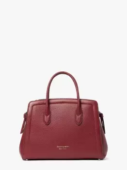 image of Kate Spade Knott Medium Satchel, Autumnal Red, One Size