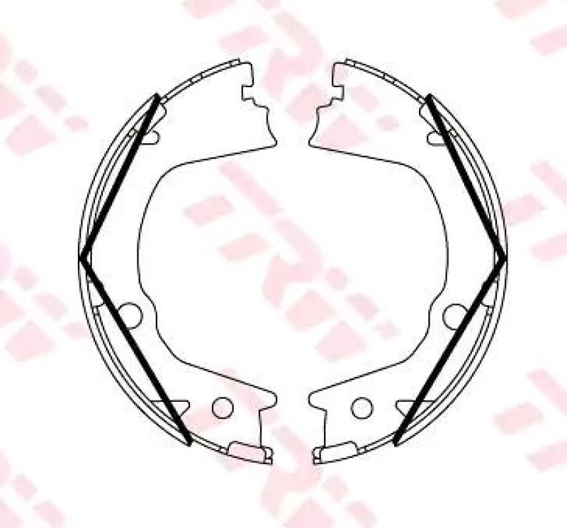 Image of Handbrake shoes TRW GS8859