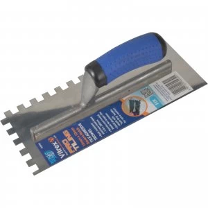 image of Vitrex Professional Stainless Steel 10mm Notched Adhesive Trowel 11" 4" 1/2"