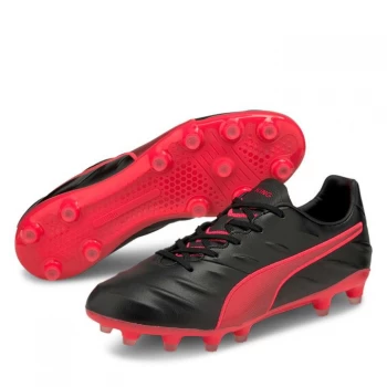 image of Puma King Pro FG Football Boots - Black/SunBlaze