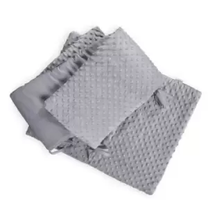 Image of Clair de Lune Dimple Crib/Cradle Quilt & Bumper Bedding Set - Grey