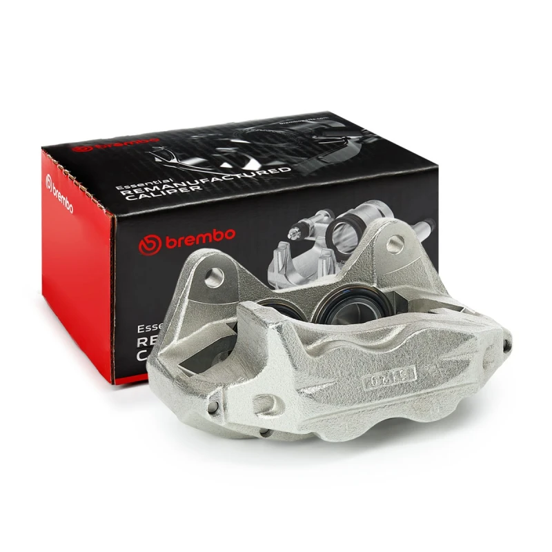 Image of BREMBO F 83 188 Brake caliper ESSENTIAL LINE Front Axle Left Grey Cast Iron Brake Caliper (78)