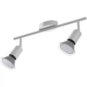 Image of Ceiling Lamp Light Fitting Spotlight Swiveling Angle Adjustable Spots Including LED GU10 Bulbs 2 flame