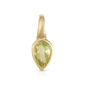 image of JG Signature Gold Plated August Birthstone Teardrop Pendant Charm