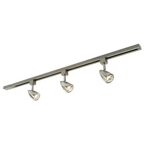 Image of 3 Light Track Light Kit Satin Chrome Plate, Satin Chrome Abs Plastic, GU10