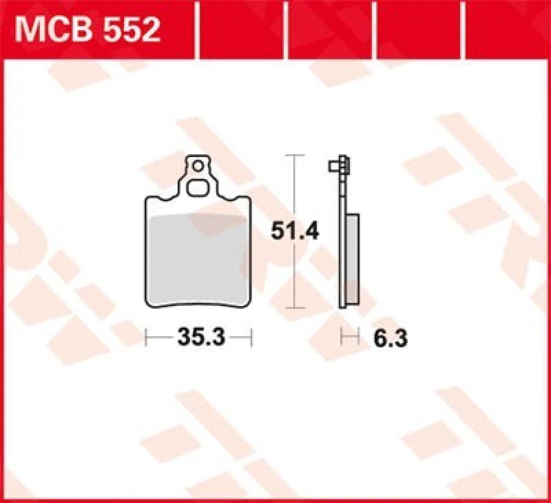 Image of TRW Lucas Brake pad MCB552