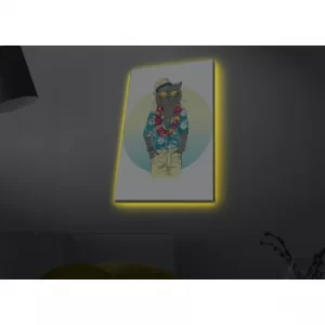 Image of 4570MDACT-072 Multicolor Decorative LED Lighted Canvas Painting