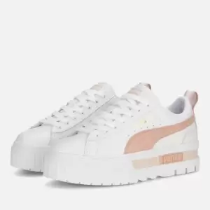 Puma Womens Mayze Flatform Leather Trainers - UK 6