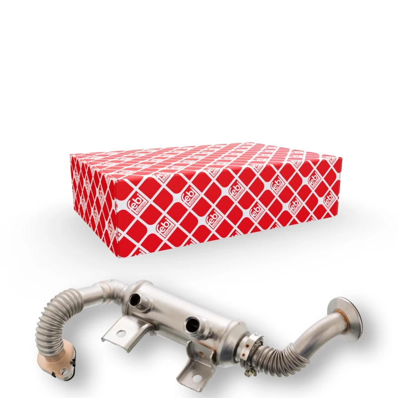Image of FEBI BILSTEIN 102615 EGR Cooler with gasket/seal Metal EGR Cooler (4032)