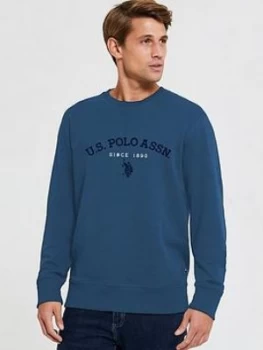 image of U.S. Polo Assn. U.S Polo Assn Dh Applique Crew Sweatshirt