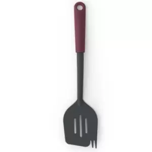 image of Brabantia Tasty+ Spatula Plus Fork, Aubergine Red