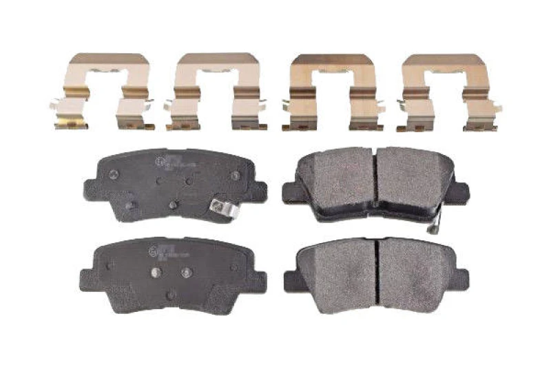 Image of SWAG 33 10 6558 Brake pad set Rear Axle, with acoustic wear warning, with fastening material Brake Pad Set,disc brake (402)