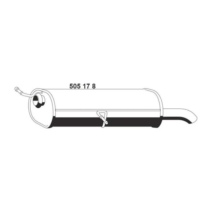 Image of ERNST 505178 Rear silencer End Silencer (3437)