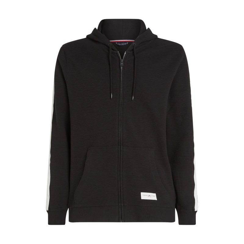 Image of Tommy Hilfiger Long-sleeved Full Zip Hoodie - Black 2XL