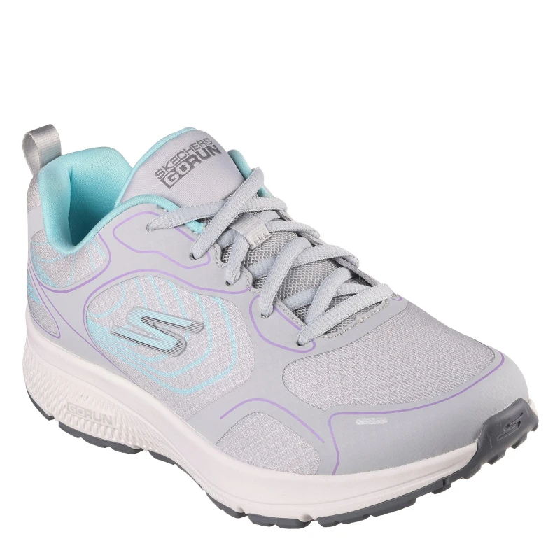 Image of Skechers Womens Everyday Neutral Road Running Shoes Grey/Blue female 2 (35)
