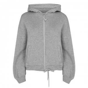 image of Ugg Half Moon Zip Through Hoodie - Grey Heather