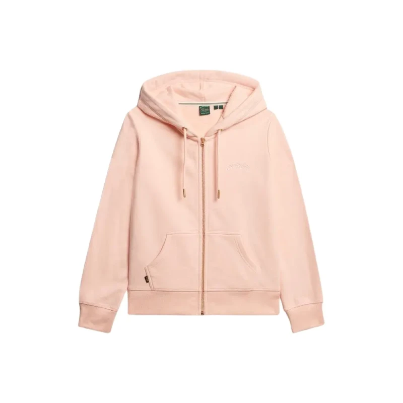Image of Superdry Womens zip-up hoodie Superdry Logo Essential Rose Female L