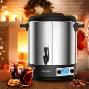 Image of Monzana Automatic Preserving Machine 28L Continuous Temperature Controller 30-100°C Timer Tap For 14 Glasses Mulled Wine Cooker 1800W 28L mit LCD und