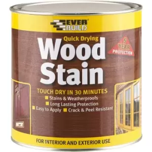 image of Quick Drying Professional Solvent Free Wood Stain, Clear Coat, 750ml - Clear - Everbuild