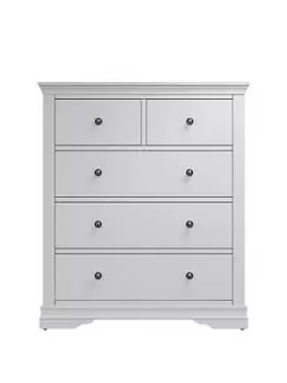 image of K-Interiors Dunbar Ready Assembled Solid Wood 2 + 3 Drawer Chest