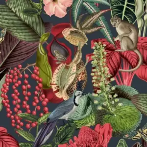 Image of Dutch Wallcoverings - Wallpaper Amazon Multicolour Red