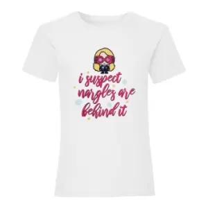 Image of Harry Potter Womens/Ladies Nargles Are Behind It Boyfriend T-Shirt (L) (White)