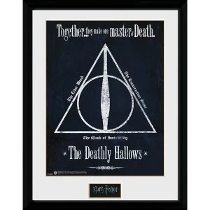 image of Harry Potter Deathly Hallows 30 x 40cm Framed Collector Print