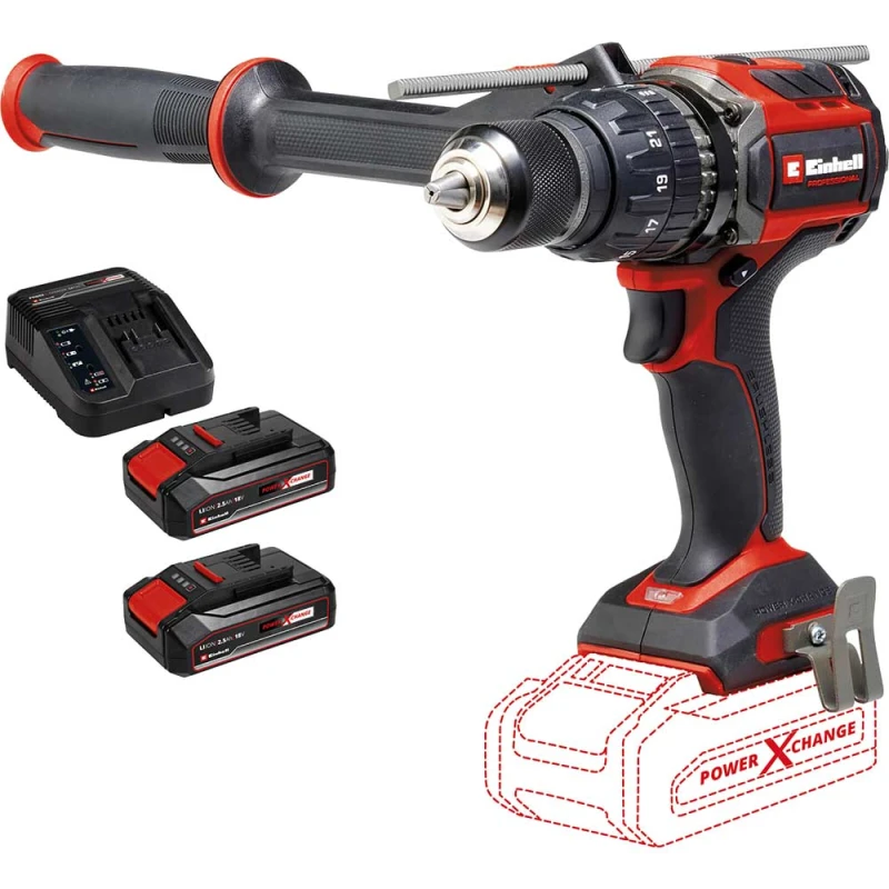 Image of Einhell Professional TP-CD 18/120 Li-I BL 18v Cordless Brushless Combi Drill TP-CD 18/120 Li-I BL Batteries: 2 x 2.5ah Li-ion