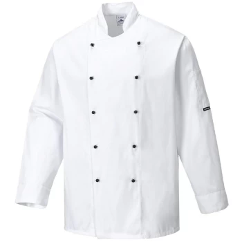 Image of C834WHR4XL - sz 4XL Somerset Chefs Jacket - White - Portwest
